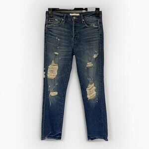 Mother Superior Womens Jeans 25 Blue Denim‎ The Saint Soul Seeker Distressed
